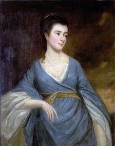 Jeune femme en robe bleue - English School